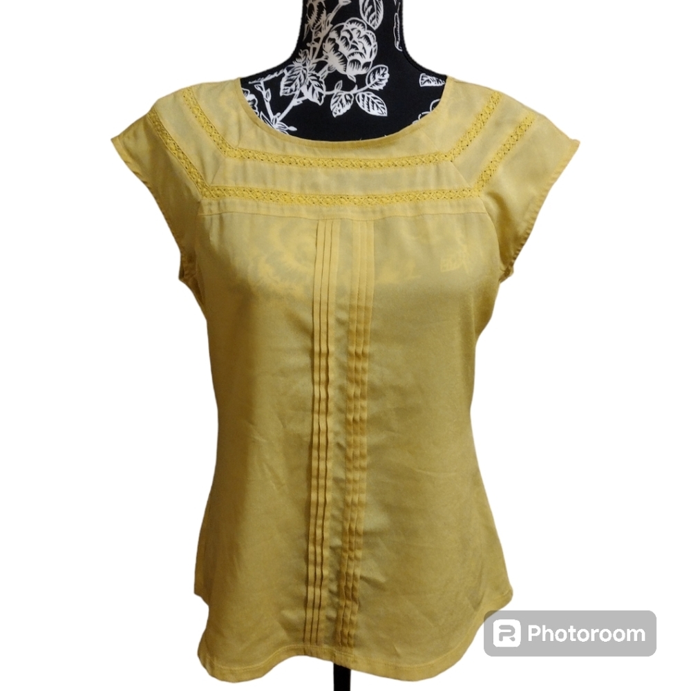 The Limited Mixed Media Sunshine Yellow Top